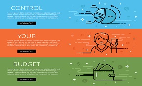3 creative financial banner vector
